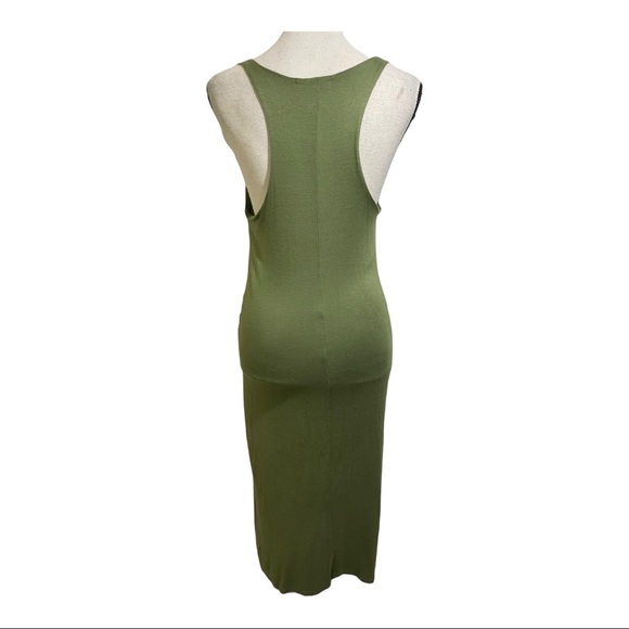 Three dots womens twist front dress olivine color size medium. Sleeveless - Picture 12 of 14